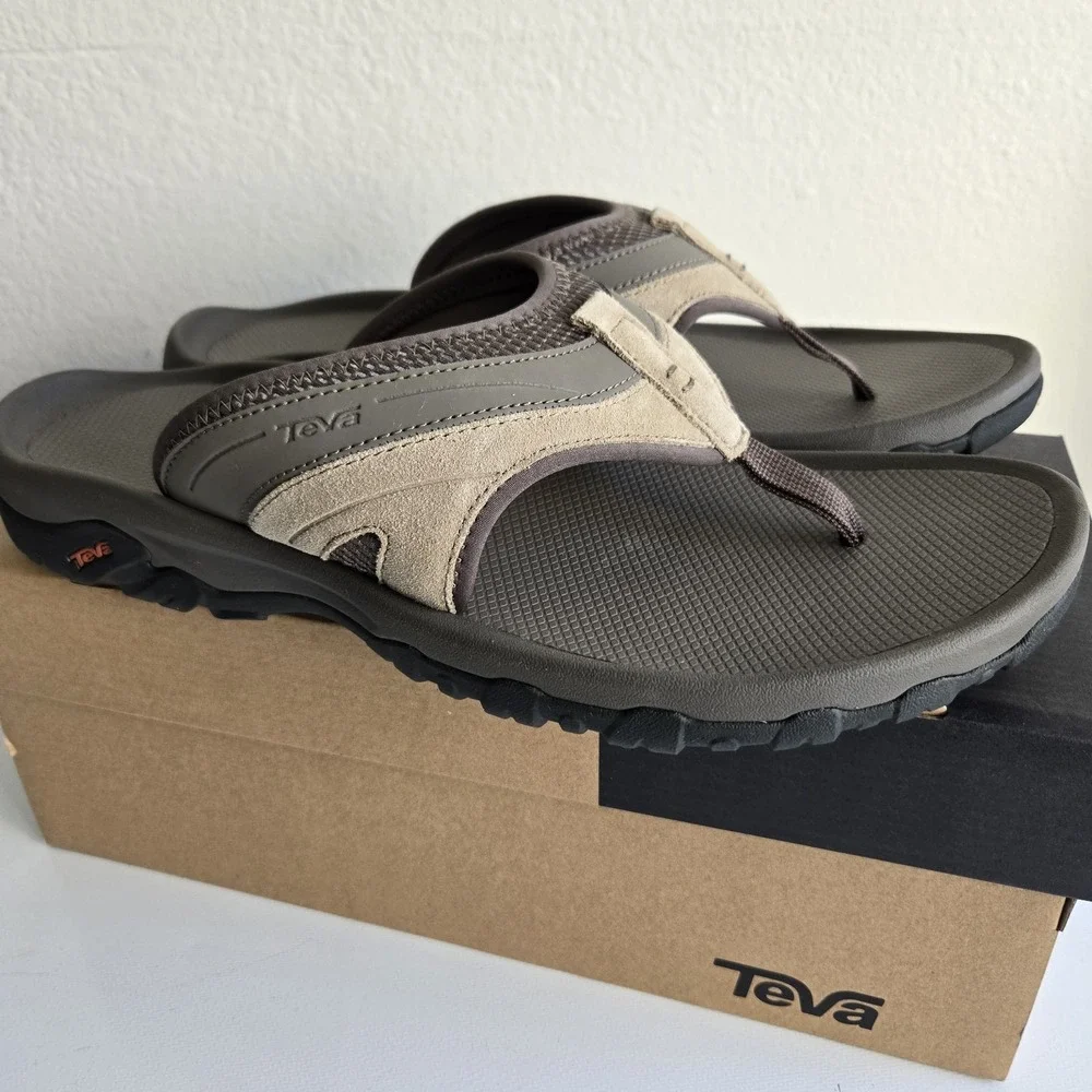 Teva Pajaro Dune Toe Post Flip‎ Flop Sandal Men's US Size 14 New Leather